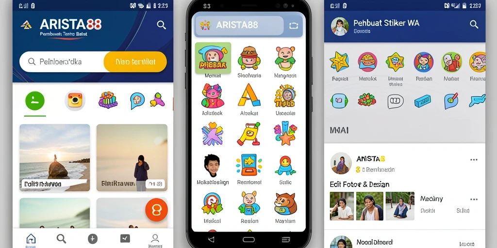 Antarmuka ARISTA88 yang memudahkan pembuatan stiker WA.