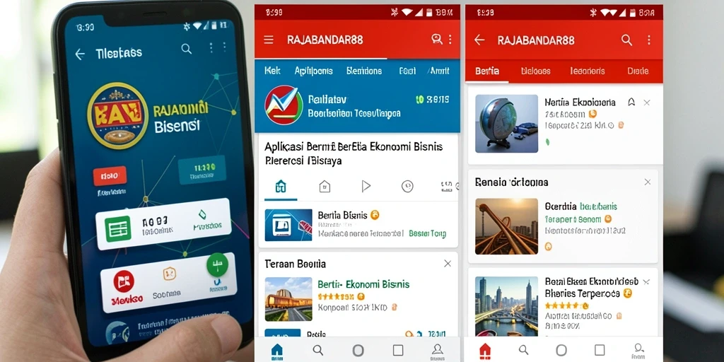 Tampilan antarmuka aplikasi RAJABANDAR88 yang sederhana dan informatif.