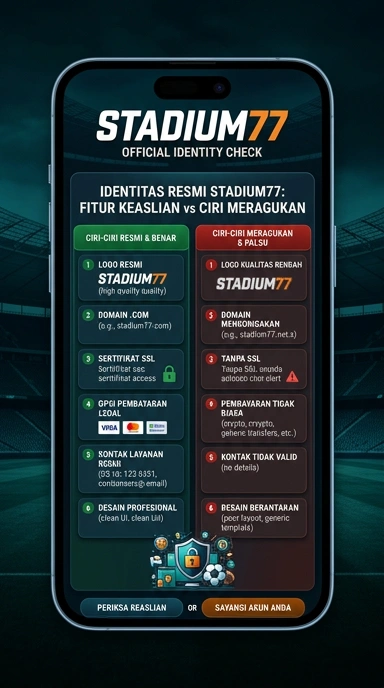 Tampilan kanal resmi stadium77
